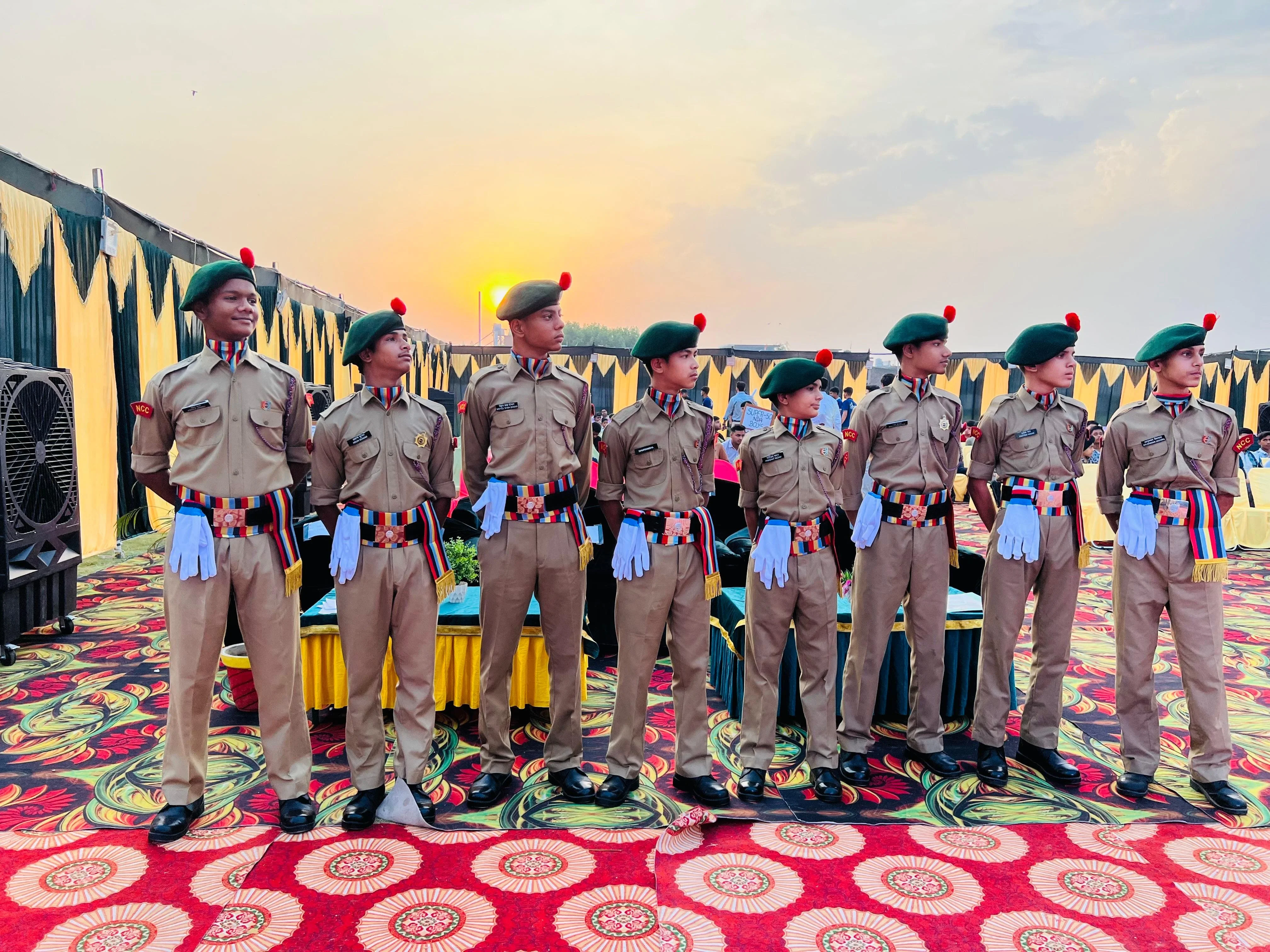 Girl cadets in NCC uniform at Career Defence School